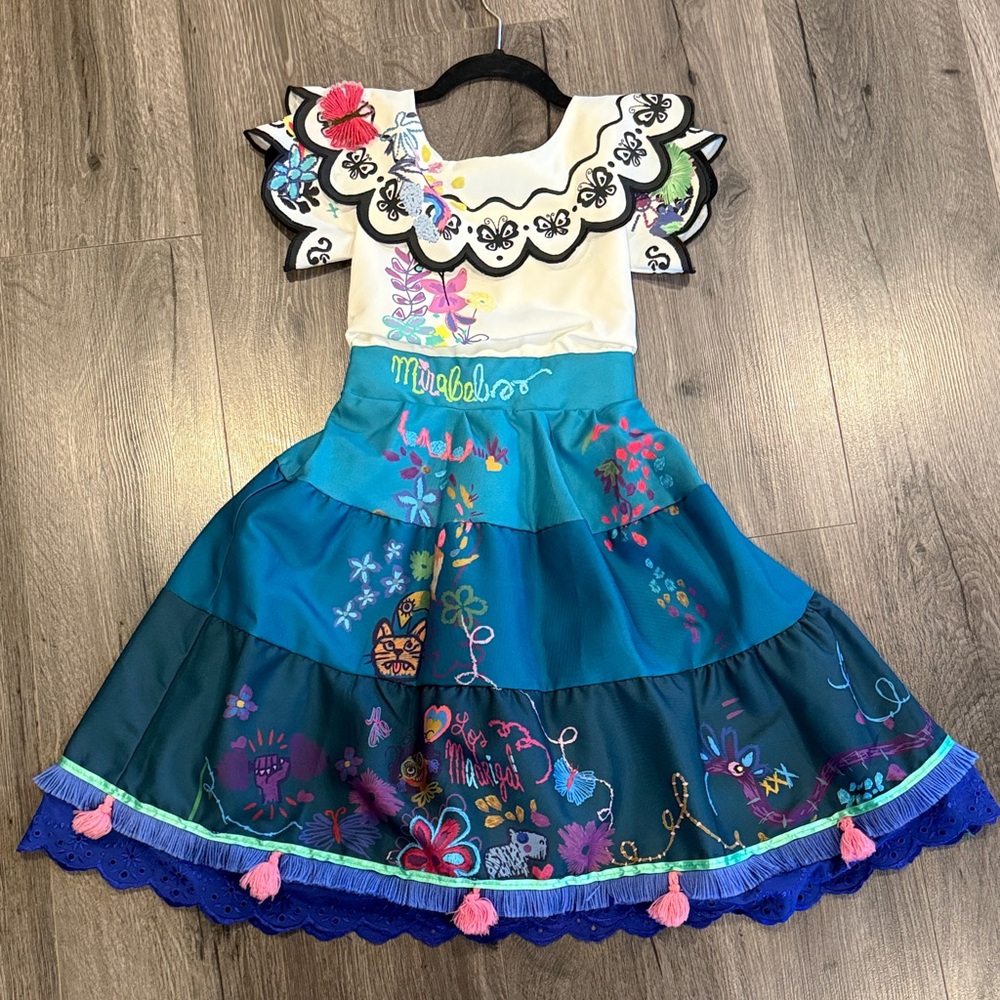 Disneyland Disney Parks Mirabel Costume from Encanto Teal White Dress Halloween